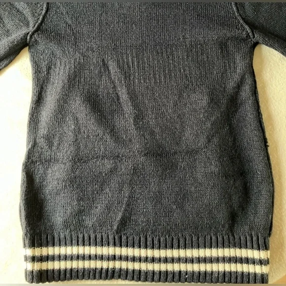 Nautica Navy Zip-Up Sweater with Cream '1999' Patch - Picture 5 of 8